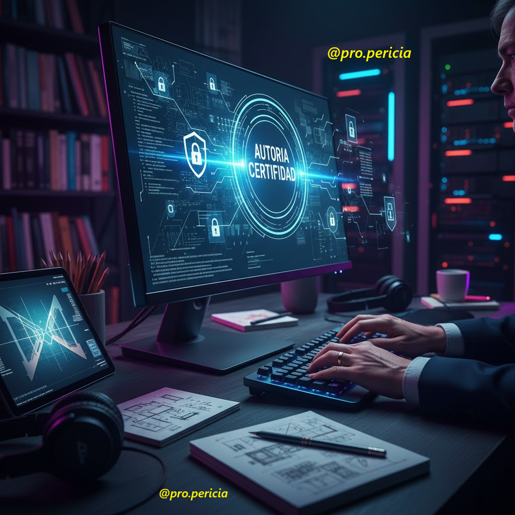 Registro de direitos autorais e prova de autoria em blockchain realizado pela Pró-Perícia para proteção contra plágio